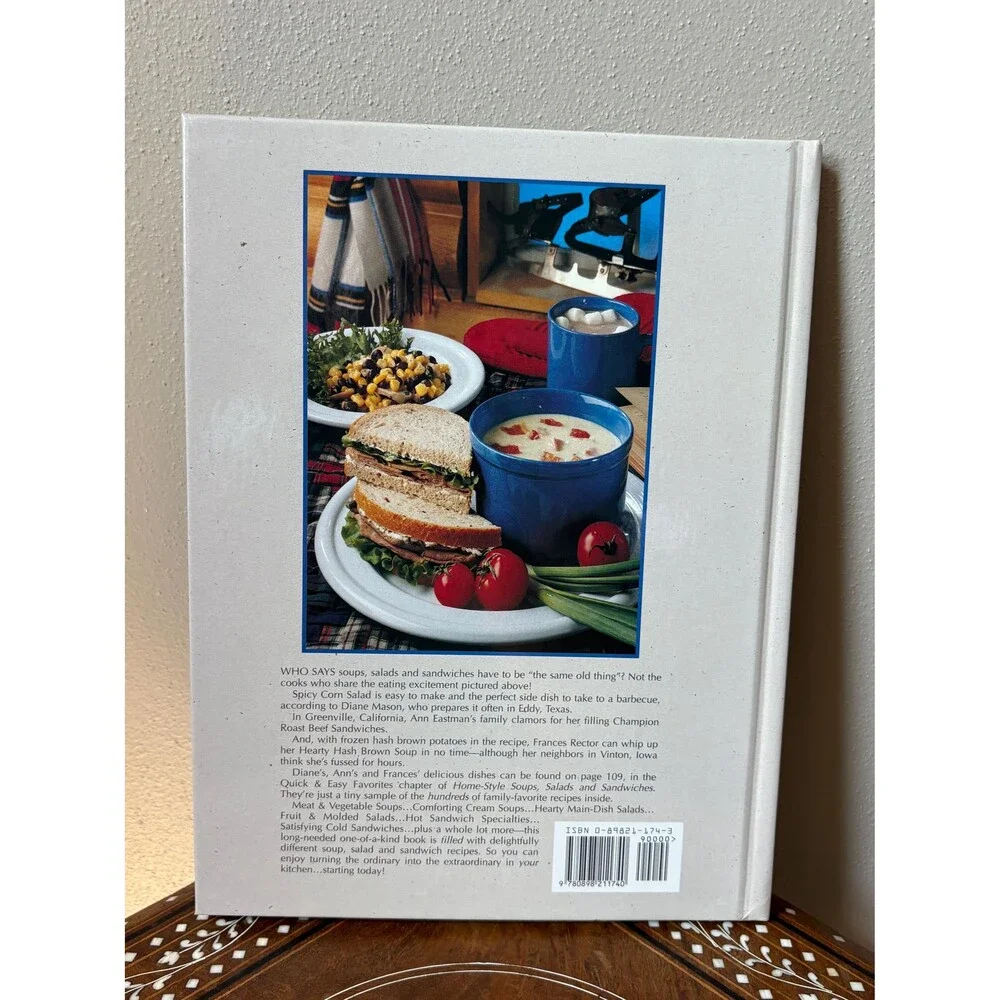 Vintage Cookbook: Home-Style Soups, Salads and Sandwiches 1996 Hardcover